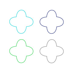 Obraz premium PHARMACY CROSS COLLECTION ISOLATED ON WHITE VECTOR