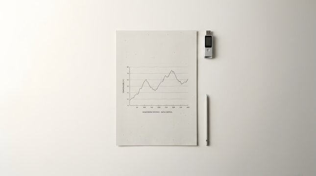 Handwritten temperature data chart analysis concept.