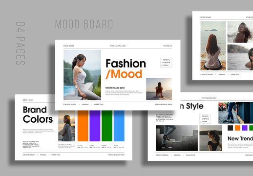 Modern Fashion Mood Board Template Layout
