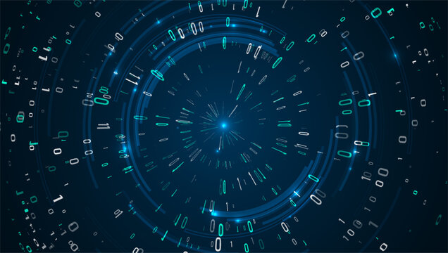 Abstract big data visualization. Big data code representation. Graphic concept for your design