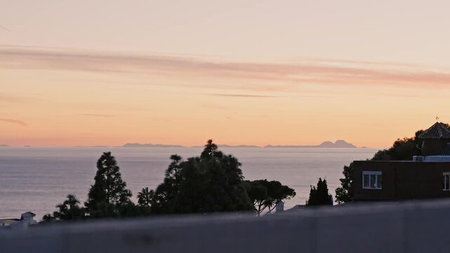 Estepona Buenas Noches Sunset Mediterranean Sea Africa Silhouette Costa del Sol Spain