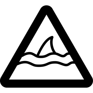Shark Warning Icon