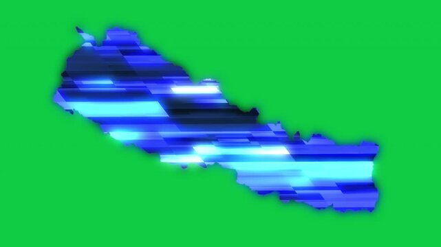 Nepal blue news headline effect map pop animation green background