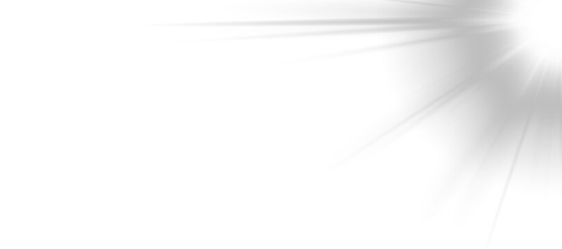 White sun rays light effect transparent isolated png. Realistic glowing sunlight explode and special lens flare shine. Silver flare glow decoration design elements.