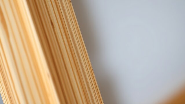 Close-up of a handmade wooden picture frame with precise mitered corners.