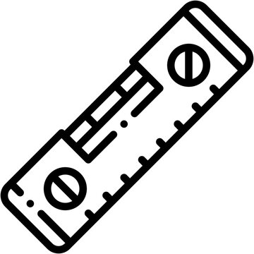 Spirit Level Tool Vector Icon for Construction, Carpentry, and Precision Work