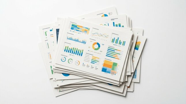 Dashboard Printout Printed Analytics Dashboard Charts On Paper No Readable Data