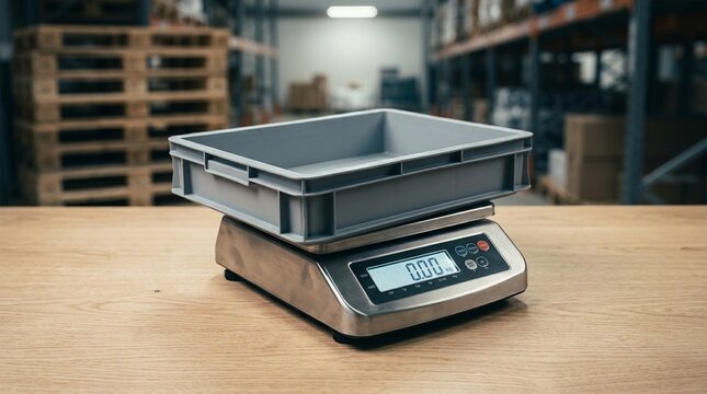 Inventory Tray Shallow Warehouse Counting Tray On Scale Empty
