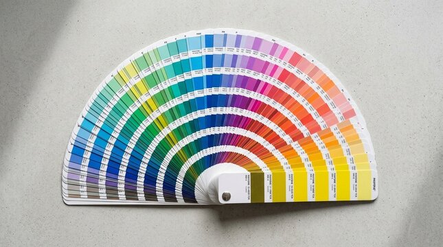 Pantone Colour Swatch Book Open Pantone Fan Deck Fanned Showing Colour Chips