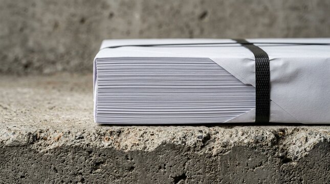 Thick Stack Of Printer Paper Perfect Ream Of A4 White Paper Cross-section Edge