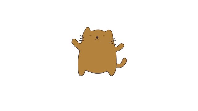 Cat jumping 3d animation, Cartoon character 