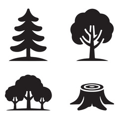 Tree graphic design representing forest life and organic vegetation © Vector Fair