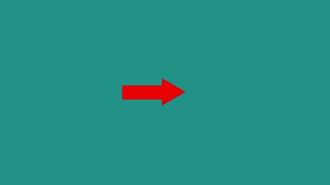 minimalist red direction arrow icon for navigation and progress navigation, pointer sign.