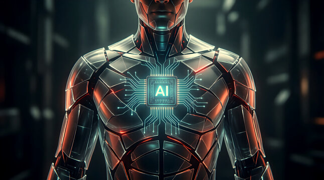 AI Diminished Identity Worker Silhouette Fragmented for AI Identity Editorial