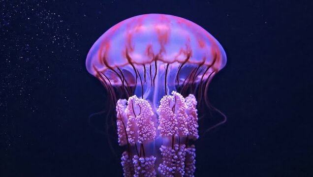 Mesmerizing Jellyfish Dance - A Deep Dive into Underwater Beauty.