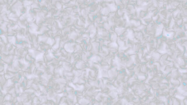 Floating particles drift softly in a misty, pale liquid. The scene feels calm and surreal, as tiny shapes swirl gently without direction