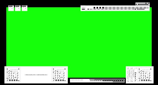 Cyberpunk hi-tech UI element with data analysis and chroma key background