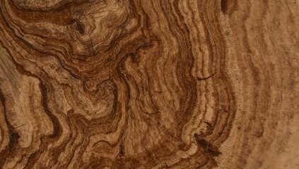 Naklejka premium Close-up shot of wood grain, showcasing natural patterns and textures