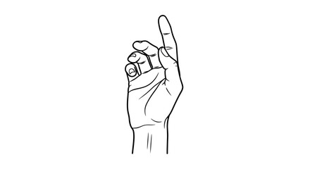 Fototapeta premium A hand with index finger raised.