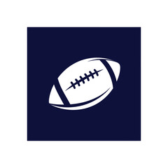 Obraz premium Rugby ball on dark background.