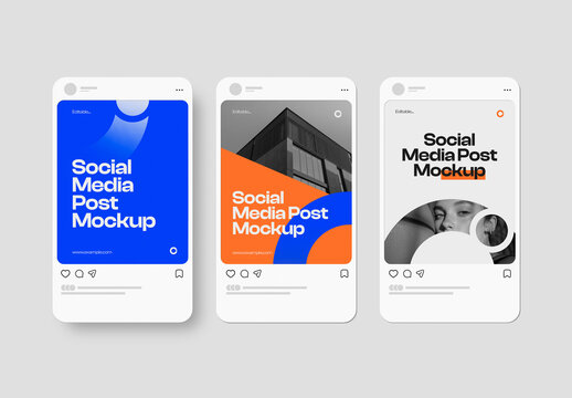 Modern Social Media Post Mockup Set