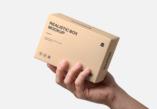Realistic Box Mockup isolated