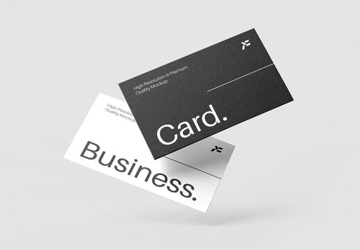Floating Business Card Mockup