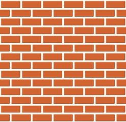 Obraz premium Seamless vector pattern of a red brick wall