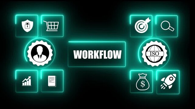 Concept for business workflow, management and procedures.