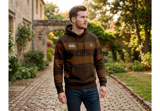 Men's Hoodie Mockup Design for Advertising Layout and Communication