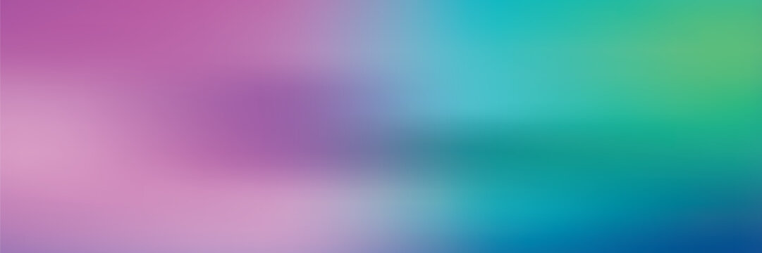 Blurry fluid vector background of polar lights. Holographic shiny colors, blue, yellow, green, purple, pink.