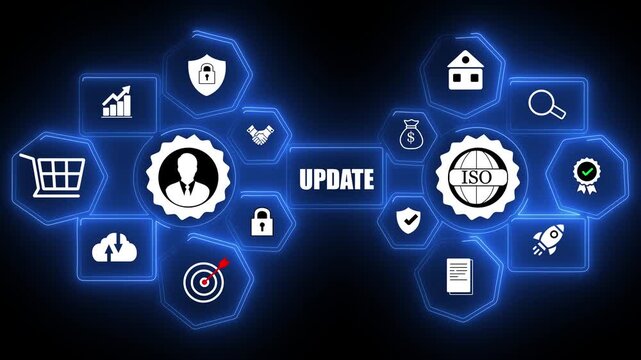 Business, Technology, Internet and network concept. Update software computer program upgrade