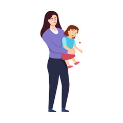Fototapeta premium First aid choking kid on white background illustration