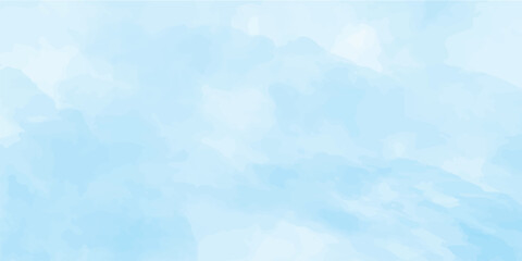 Abstract blue watercolor background with light cloud texture and bright summer sky color, Sky pattern with snow. Light blue watercolour paper texture background. © jr graphics