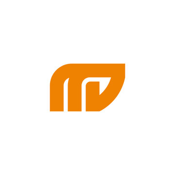 letter mvd simple stripes linked linear geometric logo vector