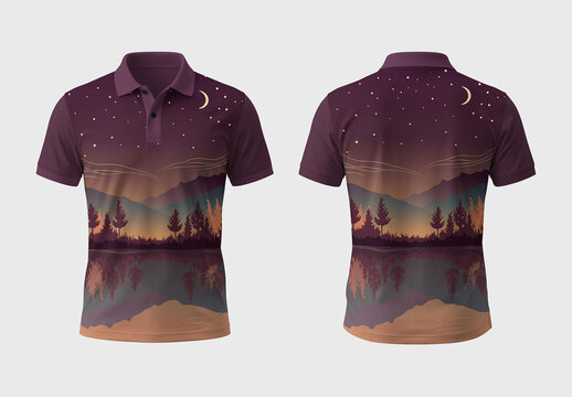 Polo T-shirt Design Layout