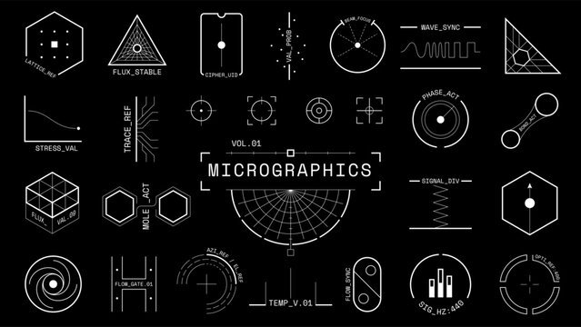 Industrial micrographics blueprint and engineering design symbols