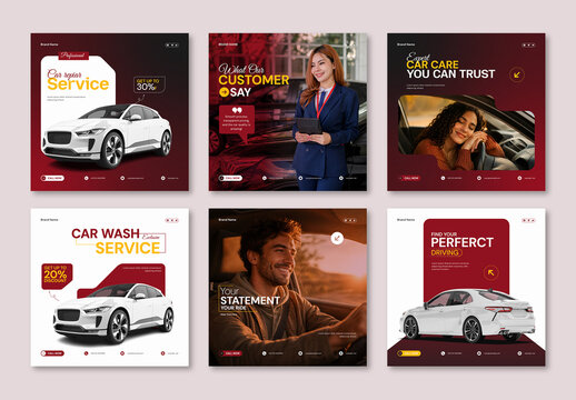 Car Servicing Social Post Template