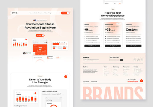 Fitness Newsletter Template Design Layout