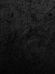 Naklejka premium Dark abstract grunge texture black background rough distressed scratched surface vintage dirty wall grainy noise overlay aged design industrial grungy backdrop copy space