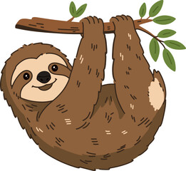 Obraz premium Sloth Slow Tree Animal Illustration