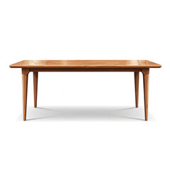 Fototapeta premium Stylized Wooden Table Modern Furniture Vector Illustration