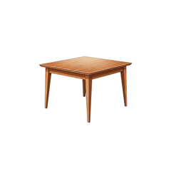 Fototapeta premium Stylized Wooden Table Modern Furniture Vector Illustration