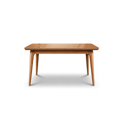 Fototapeta premium Stylized Wooden Table Modern Furniture Vector Illustration