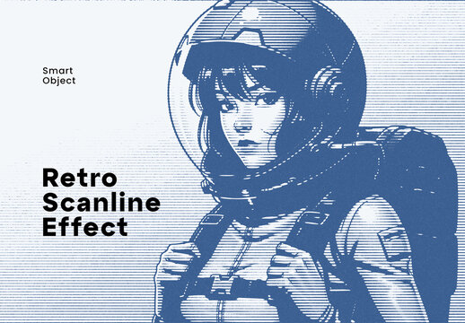 Retro Scanline Photo Effect