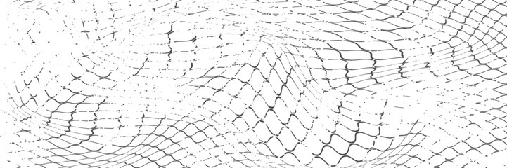 Abstract Grunge Wire Mesh Pattern Background, Distressed Metal Net Texture with Diagonal Lines © Uddin
