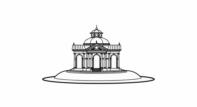 Ornate domed neoclassical building on a circular base with arches