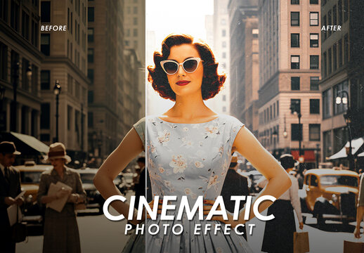 Cinematic Photo Effect Before After