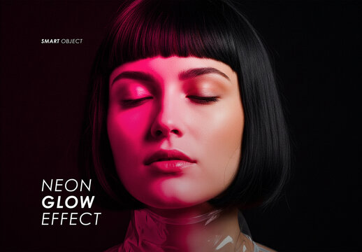 Neon Light Glow Photo Effect