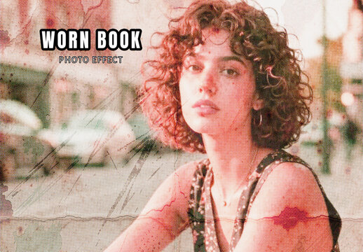 Vintage Worn Book Photo Effect